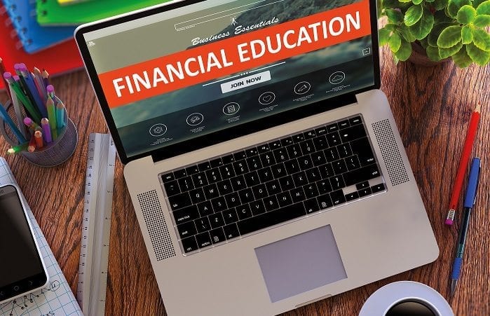 Financial Education. Online Learning Concept.