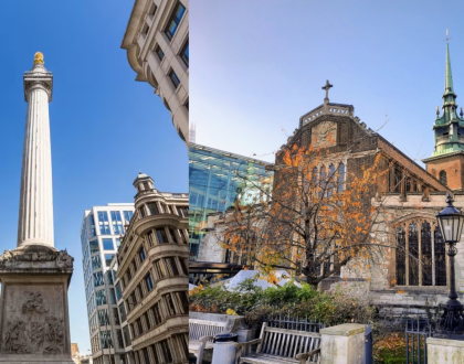 Visit to The Monument and The City's Oldest Church, plus Lunch