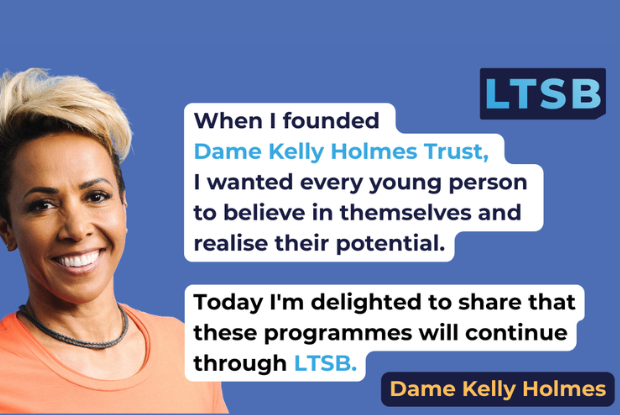 LTSB Dame Kelly Holmes - photo for newsblog feed 620x415px